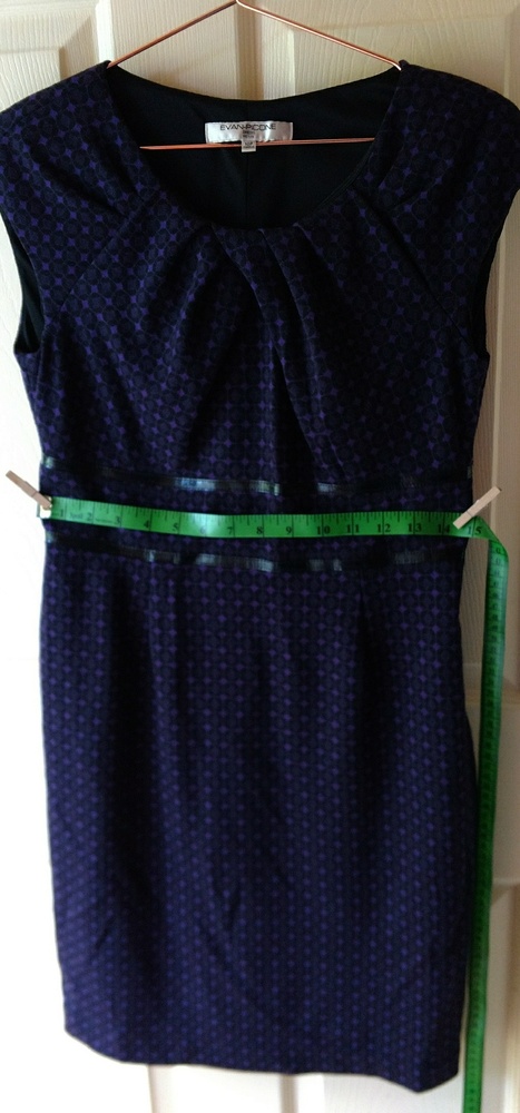 Evan Picone purple and black dress size 10 Petite